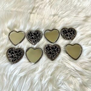 Heart Shaped Mirrors Bundle of 8